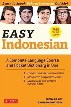 portada Easy Indonesian: A Complete Language Course and Pocket Dictionary in one - Free Companion Online Audio (en Inglés)
