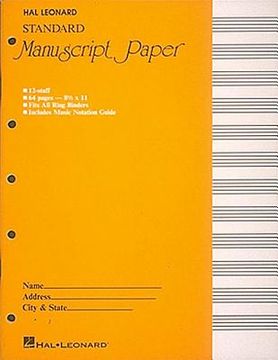 portada standard manuscript paper ( yellow cover) (en Inglés)