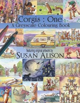 portada Corgis: One: A dog lover's greyscale colouring book (in English)