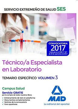 portada Técnico/a Especialista en Laboratorio del Servicio Extremeño de Salud (SES)