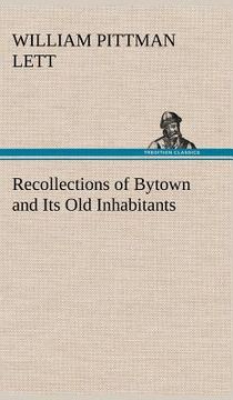 portada recollections of bytown and its old inhabitants