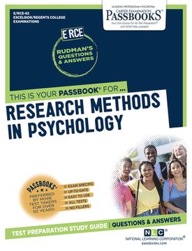 portada Research Methods in Psychology (Rce-62): Passbooks Study Guide Volume 62 (en Inglés)