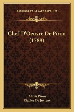 portada Chef-D'Oeuvre De Piron (1788) (en Francés)