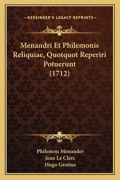 portada Menandri Et Philemonis Reliquiae, Quotquot Reperiri Potuerunt (1712) (in French)