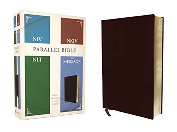portada Niv, Nkjv, Nlt, the Message, (Contemporary Comparative) Parallel Bible, Bonded Leather, Burgundy (en Inglés)