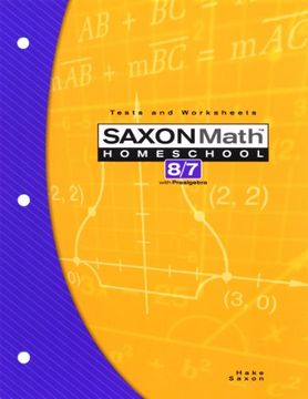portada Saxon Math 8/7 Homeschool: Testing Book 3rd Edition (in English)