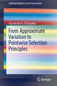 portada From Approximate Variation to Pointwise Selection Principles