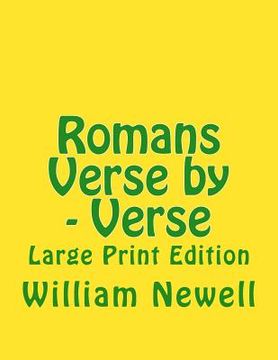 portada Romans Verse by - Verse: Large Print Edition (in English)