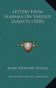 portada letters from alabama on various subjects (1830)