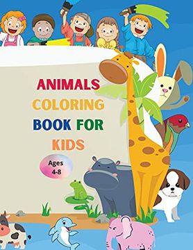 portada Animals Coloring Book for Kids: Amazing Book With Easy Coloring Animals for Your kid | Baby Forests Animals for Preschool and Kidergarden | Simple Coloring Book for Kids Ages 4-8 