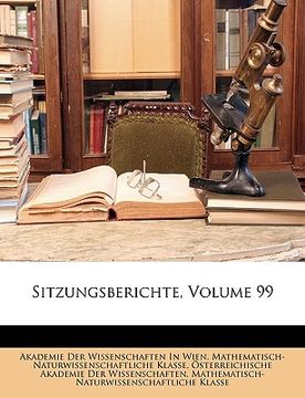 portada Sitzungsberichte, Volume 99 (en Alemán)
