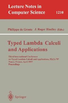 portada typed lambda calculi and applications (en Inglés)
