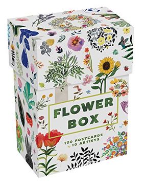 portada Flower Box: 100 Postcards by 10 Artists (100 Botanical Artworks by 10 Artists in a Keepsake Box) (en Inglés)