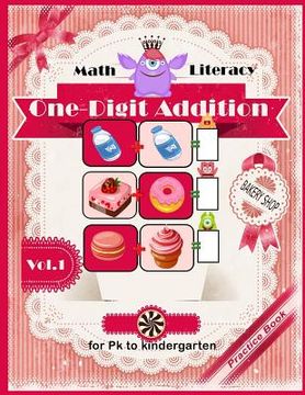 portada Math Literacy One-digit Addition Practice book for Pk to kindergarten: Easy Math for Children Workbook (en Inglés)