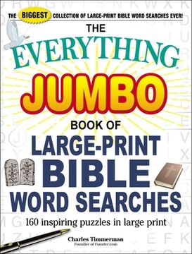 portada The Everything Jumbo Book of Large-Print Bible Word Searches: 160 Inspiring Puzzles in Large Print (en Inglés)