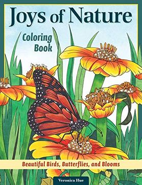 portada Joys of Nature Coloring Book: Beautiful Birds, Butterflies, and Blooms (Colouring Books) (en Inglés)
