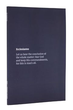portada Nkjv Bible Journal - Ecclesiastes, Paperback, Comfort Print: Holy Bible, new King James Version (en Inglés)