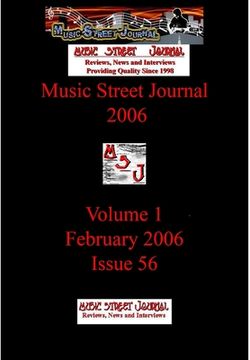 portada Music Street Journal 2006: Volume 1 - February 2006 - Issue 56 Hardcover Edition