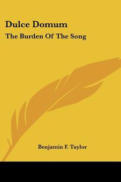 portada dulce domum: the burden of the song (in English)