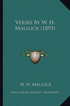 portada verses by w. h. mallock (1893)
