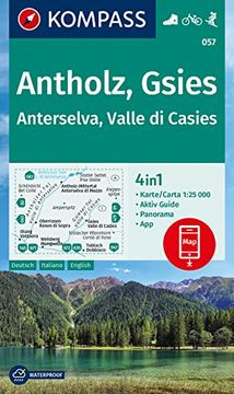 portada Kompass Wanderkarte 057 Antholz, Gsies, Anterselva, Valle di Casies 1: 25. 000 (en Alemán)
