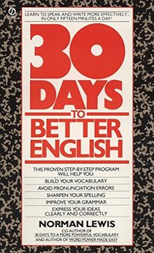 portada Thirty Days to Better English (Signet) (in English)