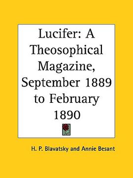 portada lucifer: a theosophical magazine, september 1889 to february 1890