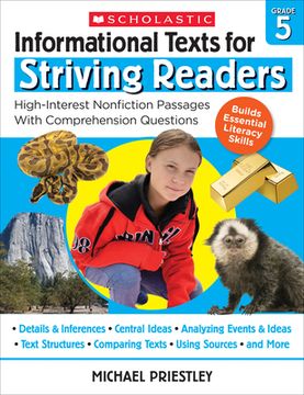 portada Informational Texts for Striving Readers Grade 5: High-Interest Nonfiction Passages With Comprehension Questions (en Inglés)