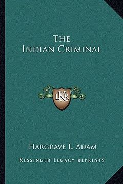 portada the indian criminal (en Inglés)