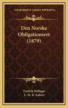 portada Den Norske Obligationsret (1879) (in Noruego)
