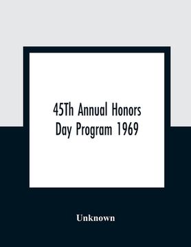 portada 45Th Annual Honors Day Program 1969 (en Inglés)