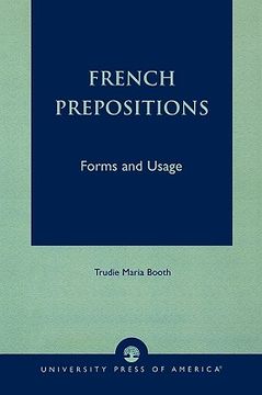 portada french prepositions: forms and usage (in English)