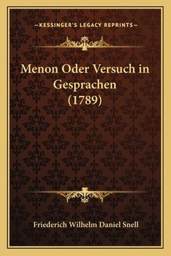 portada Menon Oder Versuch in Gesprachen (1789) (in German)