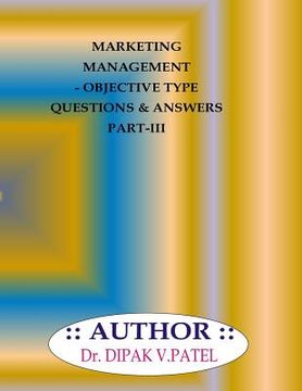portada Marketing Management- Objective type questions and Answers Part-III (en Inglés)