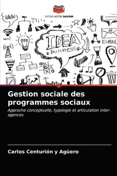 portada Gestion sociale des programmes sociaux (en Francés)