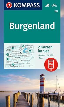 portada Kompass Wanderkarten-Set 227 Burgenland (2 Karten) 1: 50. 000 (in German)
