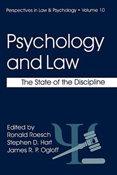 portada Psychology and Law: The State of the Discipline (Perspectives in law & Psychology) (en Inglés)