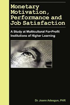 portada monetary motivation, performance and job satisfaction (en Inglés)