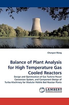 portada balance of plant analysis for high temperature gas cooled reactors (en Inglés)