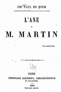 portada L'Ane de M. Martin (en Francés)