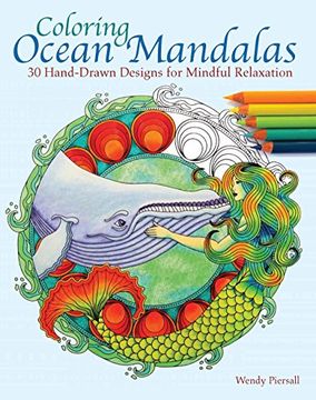 portada Coloring Ocean Mandalas: 30 Hand-Drawn Designs for Mindful Relaxation