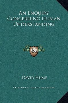 portada an enquiry concerning human understanding (en Inglés)