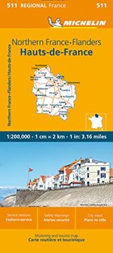 portada Nord-Pas-De-Calais, Picardy - Michelin Regional map 511: Stra? En- und Tourismuskarte 1: 200. 000 (Michelin Maps, 511) (en Alemán)