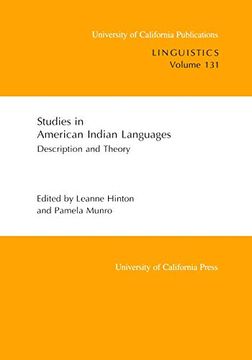portada Studies in American Indian Languages: Description and Theory (uc Publications in Linguistics) (en Inglés)