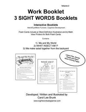 portada Work Booklet 3 Sight Word Booklets Me and My World, What Insect Am I? and We make salad together from the backyard: Me and My World, What Insect Am I? (en Inglés)