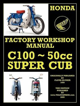 portada honda motorcycles workshop manual n00 super cub (en Inglés)
