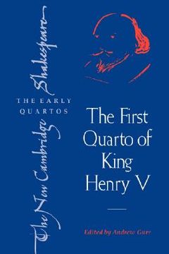 portada The First Quarto of King Henry v Hardback (The new Cambridge Shakespeare: The Early Quartos) (en Inglés)