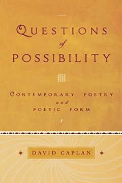 portada Questions of Possibility: Contemporary Poetry and Poetic Form (in English)