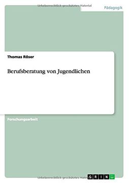 portada Berufsberatung von Jugendlichen (German Edition)