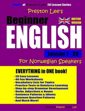 portada Preston Lee's Beginner English Lesson 1 - 20 For Norwegian Speakers (British) (in English)